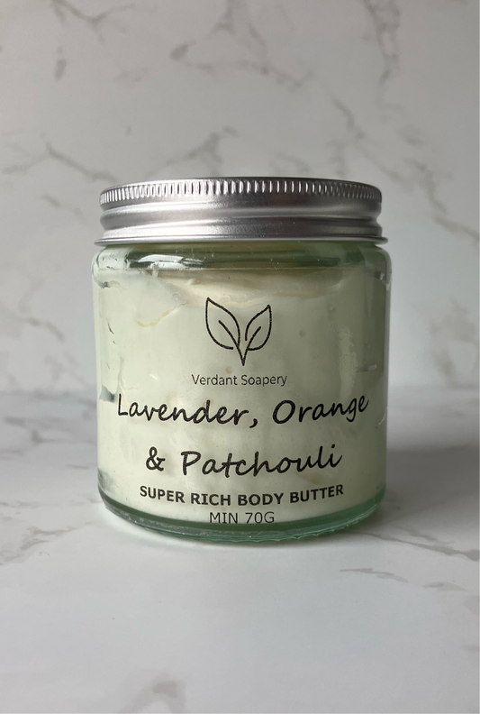 Lavender, orange & patchouli super rich body butter